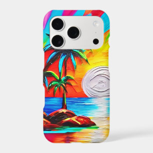 Palm Trees and Sunset Glow Painting