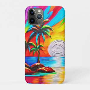 Palm Trees and Sunset Glow Painting Case-Mate iPhone Case