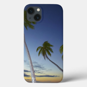 Palm trees and sunset, Plantation Island Resort iPhone 13 Case