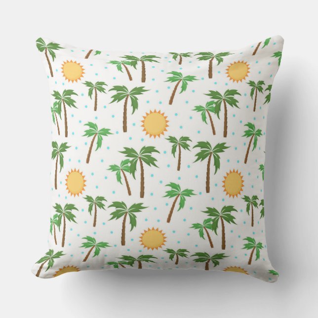 Palm trees and Sunshine Cushion (Front)