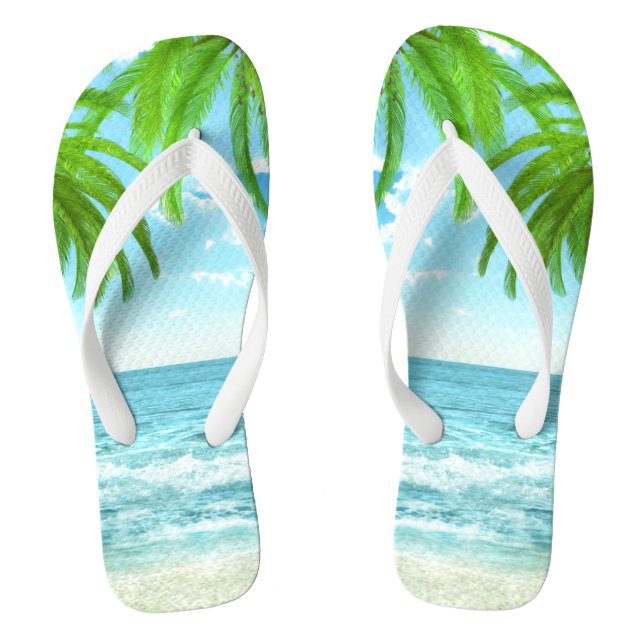 Palm Trees and Tropic Breeze Jandals (Footbed)