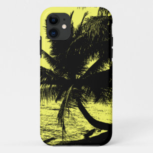 Palm trees and water - Yellow Case-Mate iPhone Case