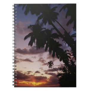 Palm Trees at sea Spiral Notebook