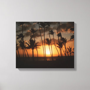 Palm Trees at Sunset Canvas Print