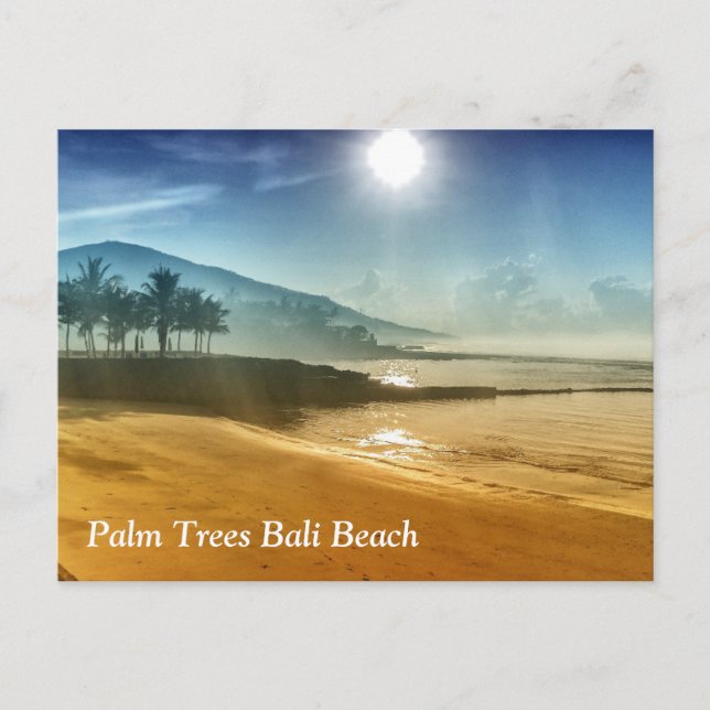 Palm Trees Bali Beach Postcard (Front)