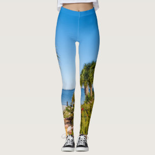 Palm Trees Bayside Morning Leggings