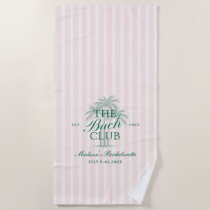 Palm Trees Beach Bach Club Bachelorette Weekend Towel