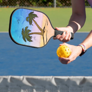 Palm Trees Beach Pickleball Paddle