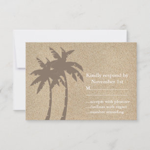 Palm Trees & Beach Sand RSVP Card