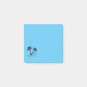 Palm Trees Beach Sky Blue Post-it Notes