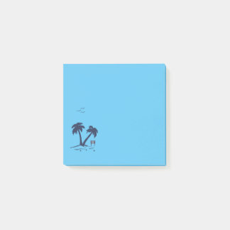 Palm Trees Beach Sky Blue Post-it Notes