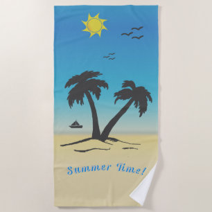 Palm Trees Beach Summer Time! B Towel