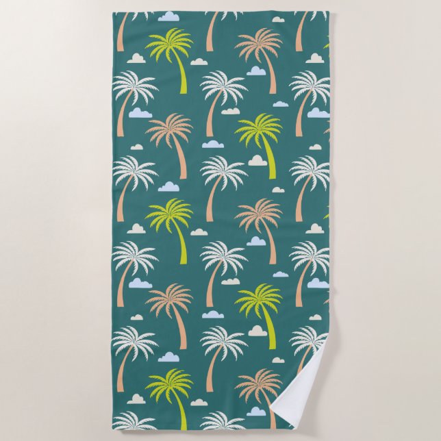 Palm Trees Beach Towel (Front)
