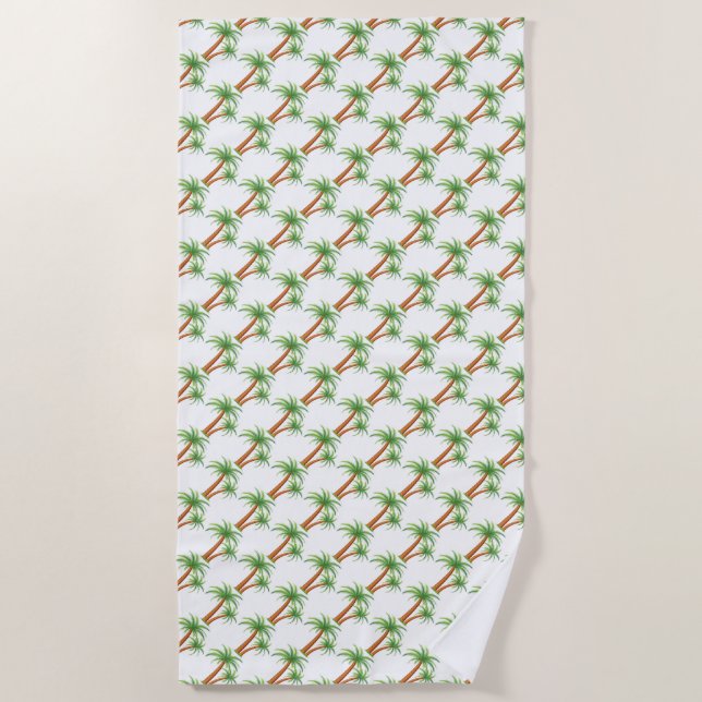 Palm Trees Beach Towel (Front)