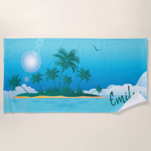 Palm Trees Beach Towel