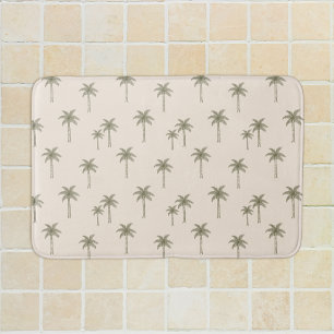 Palm Trees Boho Coastal Farmhouse Bohemian Bath Mat