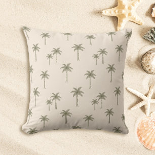 Palm Trees Boho Coastal Farmhouse Bohemian Cushion