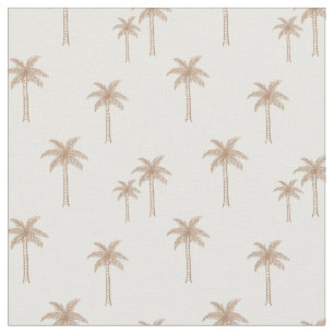 Palm Trees Boho Coastal Tropical Summer Neutral Fabric