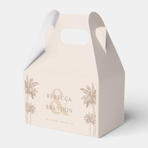 Palm Trees Boho Fall Beach Names Wedding Favour Box