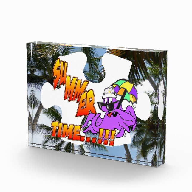Palm Trees Border Puzzle Piece Photo Block (Right)