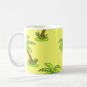 Palm Trees: Bright Vintage Illustration. Coffee Mug