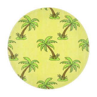 Palm Trees: Bright Vintage Illustration. Cutting Board