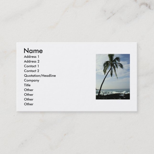 Palm Trees Business Card (Front)
