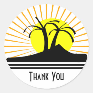 Palm Trees Classic Round Sticker