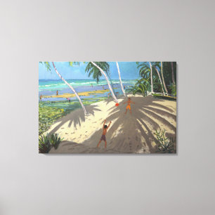 Palm trees Clovelly beach Barbados 2013 Canvas Print