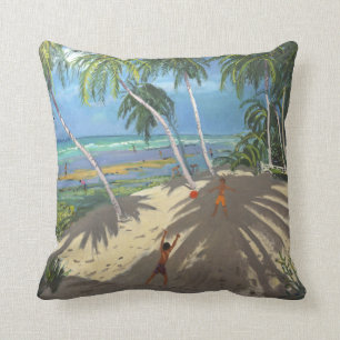 Palm trees Clovelly beach Barbados 2013 Cushion