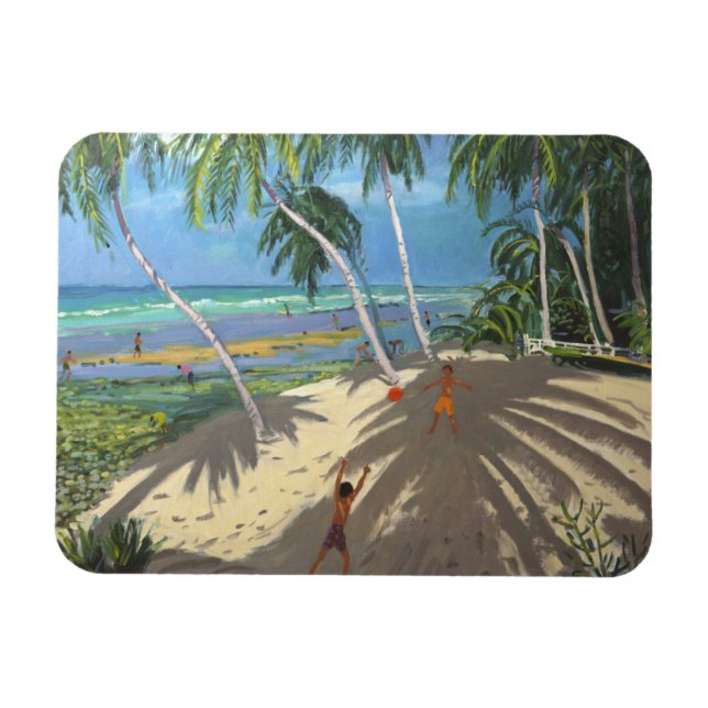 Palm trees Clovelly beach Barbados 2013 Magnet (Horizontal)