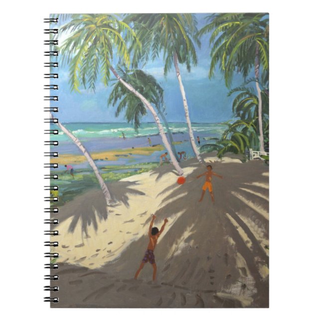 Palm trees Clovelly beach Barbados 2013 Spiral Notebook (Front)