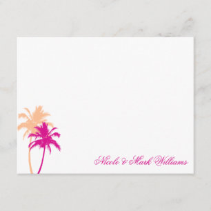 Palm Trees Custom Flat Thank You Cards