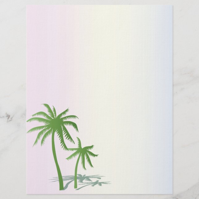 Palm Trees Custom Letterhead (Front)