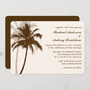 Palm Trees Destination Wedding Invitation