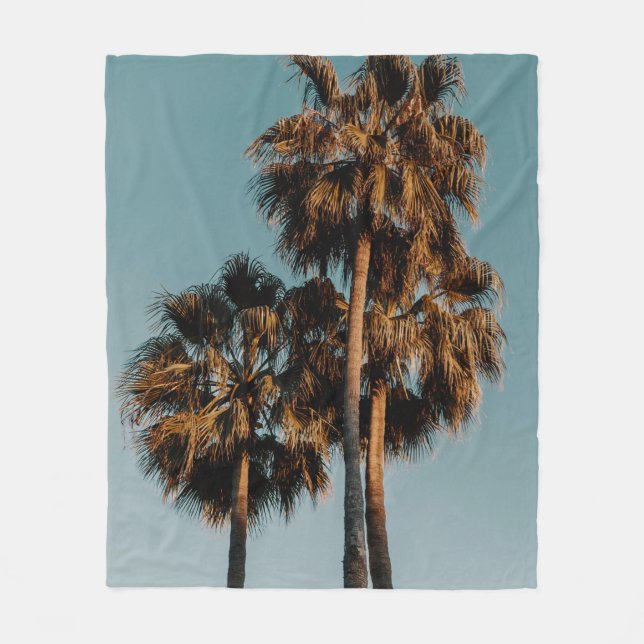 Palm trees fleece blanket (Front)