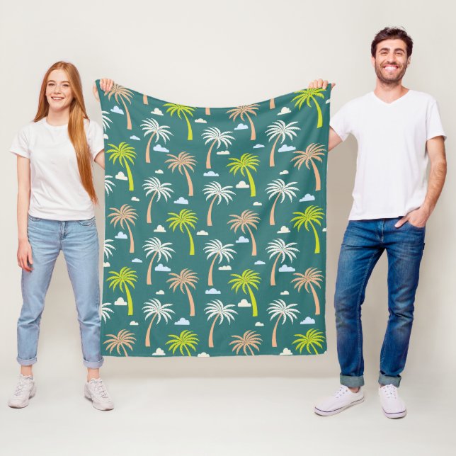 Palm Trees Fleece Blanket (In Situ)