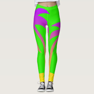 Palm Trees Green Leggings