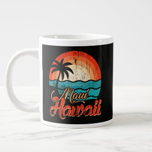 Palm Trees Hawaiian Beach Large Coffee Mug
