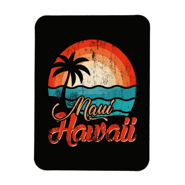 Palm Trees Hawaiian Beach Magnet (Vertical)