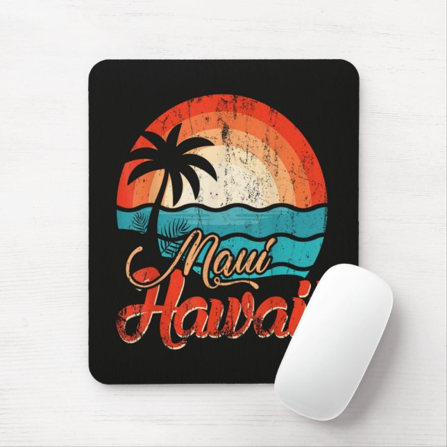 Palm Trees Hawaiian Beach Mouse Pad (With Mouse)