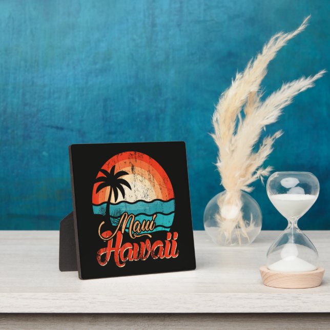 Palm Trees Hawaiian Beach Plaque (Insitu)