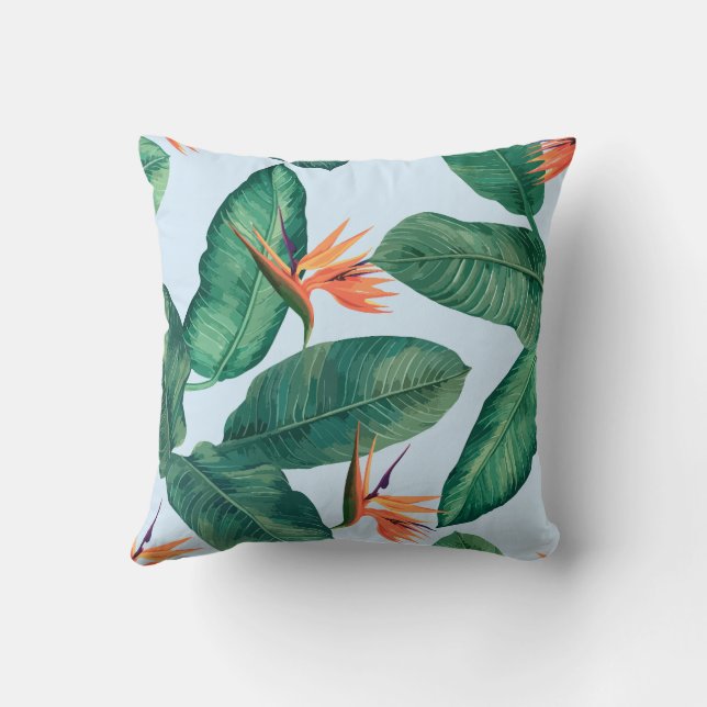 Palm Trees Hawaiian Tropical Cushion (Back)