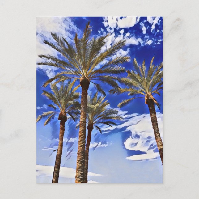 Palm Trees High Postcard (Front)