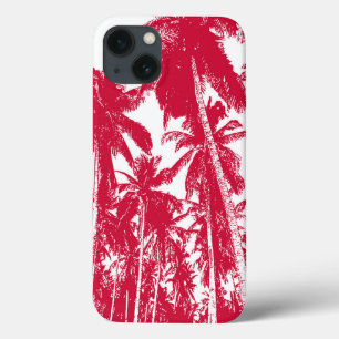 Palm Trees in a Posterised Design iPhone 13 Case