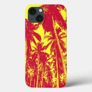 Palm Trees in a Posterised Design iPhone 13 Case