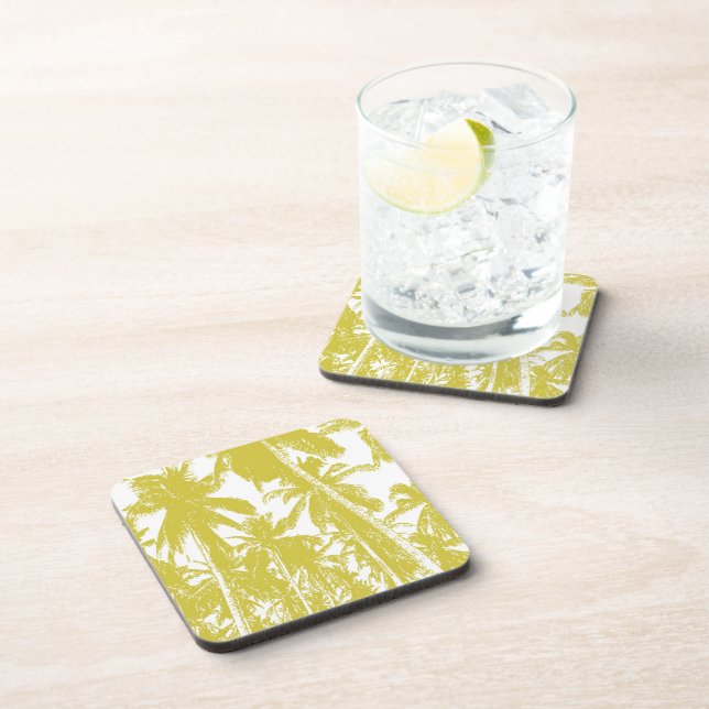 Palm Trees in a Posterised Design Coaster (Right Side)
