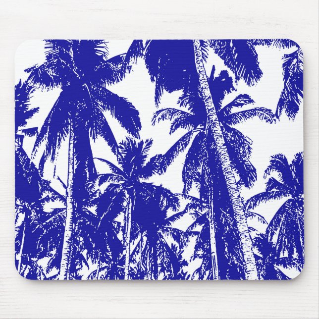 Palm Trees in a Posterised Design Mouse Pad (Front)