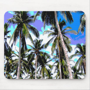 Palm Trees in a Posterised Design Mouse Pad