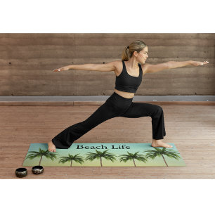 Palm Trees in a Row, beach life               Yoga Mat